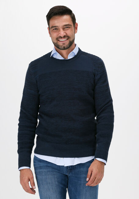 Dunkelblau G-STAR RAW Pullover C259 - COTTON TONE FUSION KNIT - large