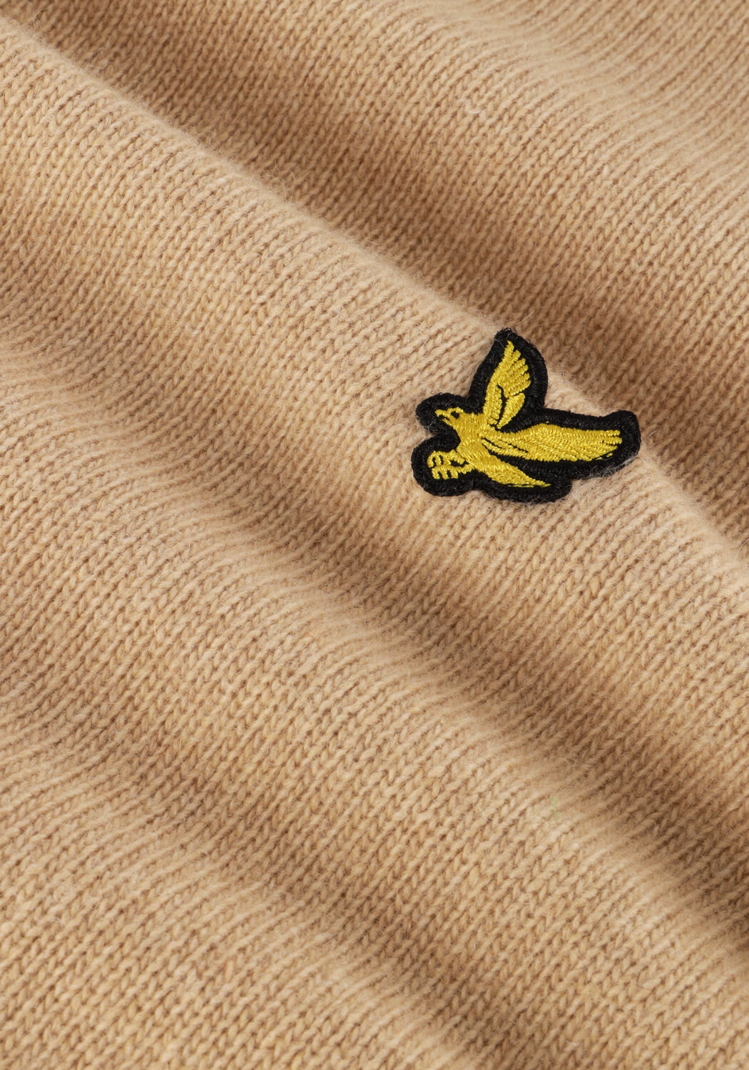 Beige LYLE & SCOTT Pullover CREW NECK LAMBSWOOL BLEND JUMPER - large
