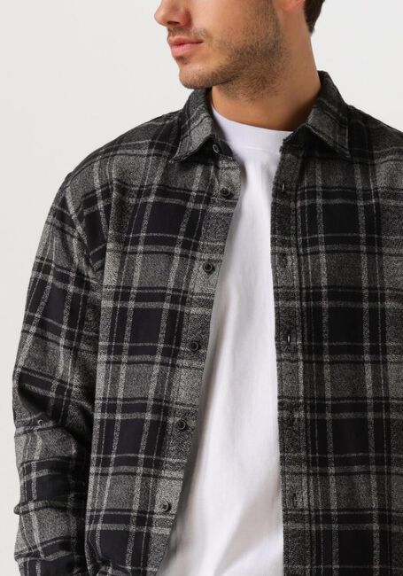 Schwarze SELECTED HOMME Casual-Oberhemd SLHREG-OWEN FLANNEL MIX SHIRT - large