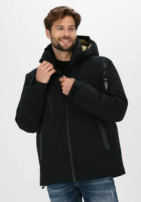 Schwarze NATIONAL GEOGRAPHIC Parkas HOODED ICONIC JACKET - large
