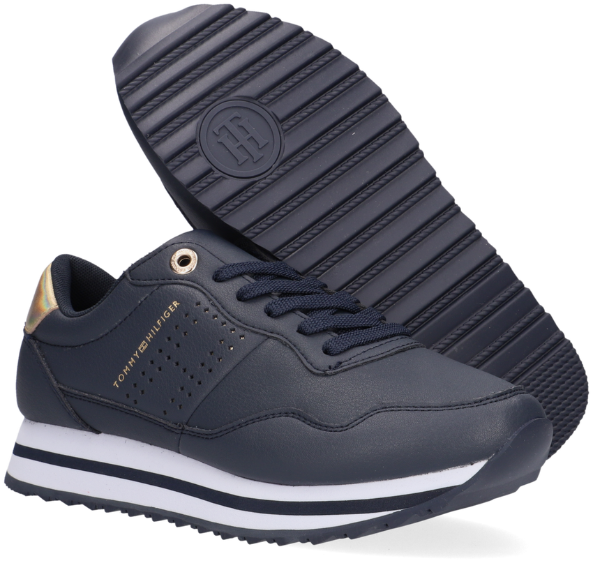 Tommy hilfiger damen sneaker blau leder clearance