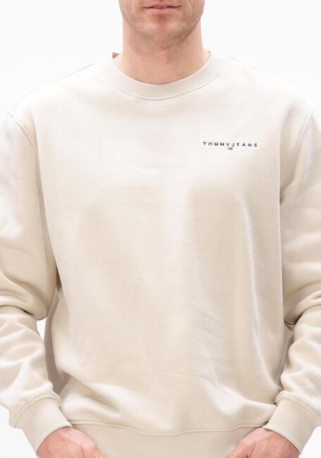 Beige TOMMY JEANS Sweatshirt TJM REG LINEAR CREW EXT - large