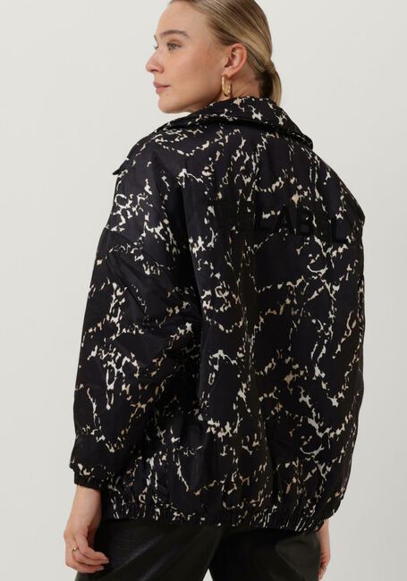 Schwarze ALIX THE LABEL Jack LADIES WOVEN OVERSIZED ANIMAL PADDED BOMBER - large