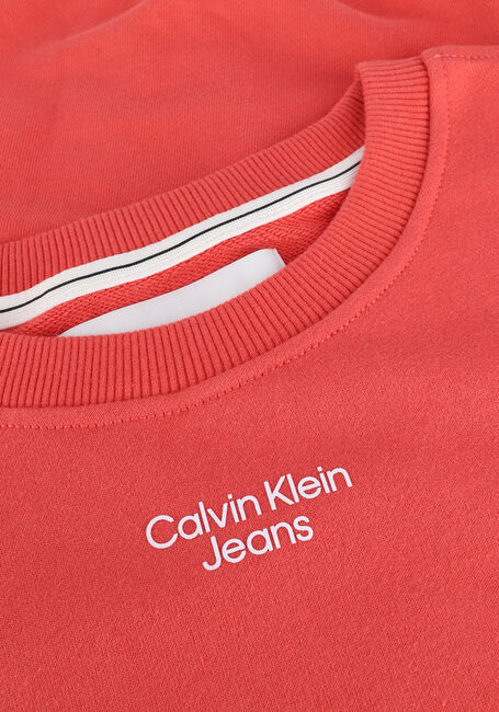 Orangene CALVIN KLEIN Sweatshirt STACKED LOGO CREW NECK - large