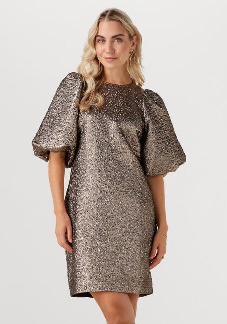 Bronzefarbene OMODA ATELIER Minikleid OM-PEARL DRESS - large