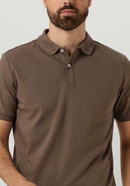 Braune SELECTED HOMME Polo-Shirt SLHSLIM-TOULOUSE SS POLO NOOS - large