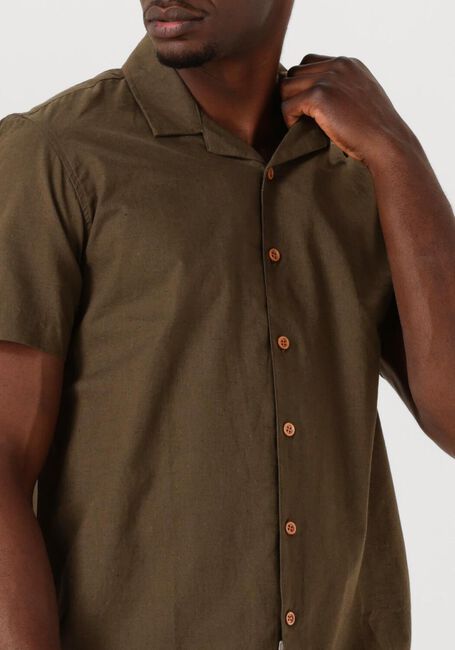 Khaki ANERKJENDT Hemden AKLEO SSS COT/LINEN SHIRT - large