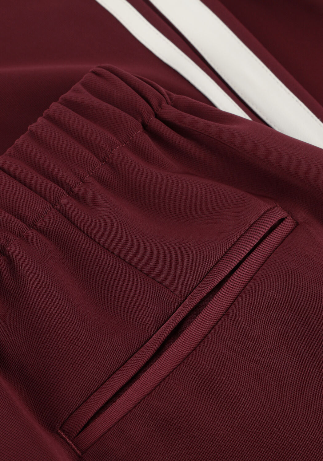 Bordeaux CATWALK JUNKIE Weite Hose SIDE BUTTON TRACKSUIT TROUSERS - large