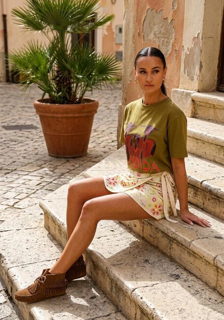 Khaki HARPER & YVE T-shirt BANDIDA-SS - large