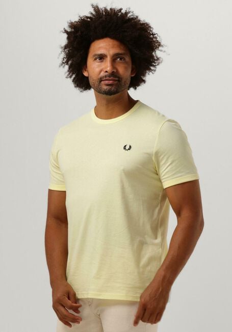 Gelbe FRED PERRY T-shirt RINGER T-SHIRT - large
