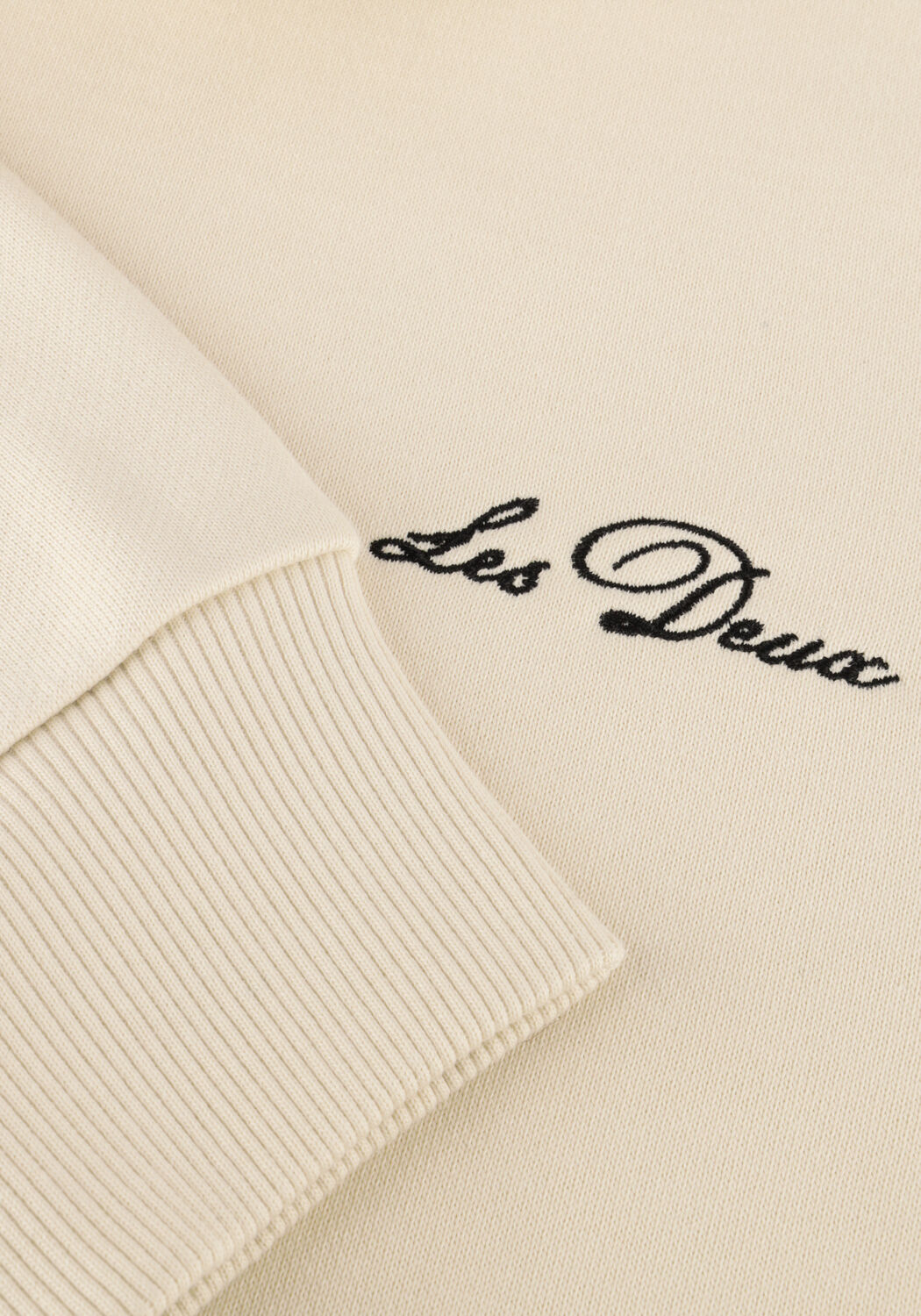 Beige LES DEUX Sweatshirt CREW HALF-ZIP SWEATSHIRT - large