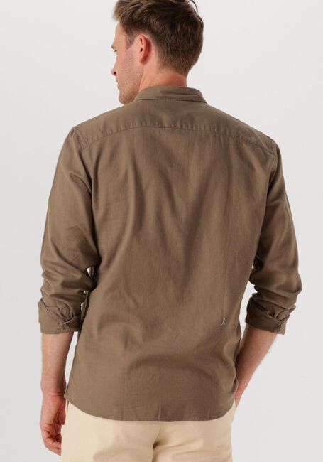 Khaki SELECTED MEN Casual-Oberhemd SLHSLIMOWEN-BRUSHED SHIRT LS NOOS - large