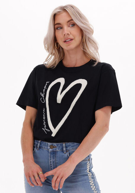 Schwarze FABIENNE CHAPOT T-shirt BERNARD HEART T-SHIRT - large