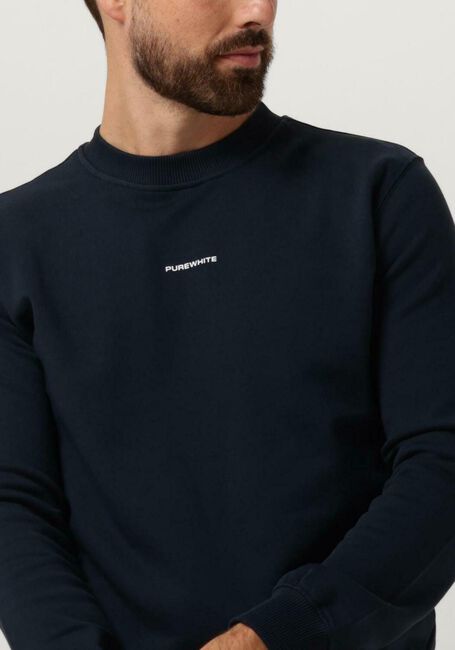 Dunkelblau PUREWHITE Pullover CREWNECK WITH FRONT PRINT AND BACK ARTWORK - large