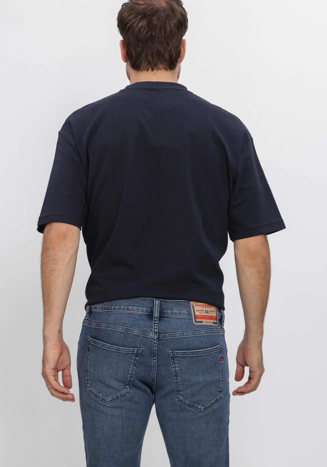 Dunkelblau SELECTED MEN T-shirt SLHLOOSEOSCAR SS O-NECK TEE NOOS - large