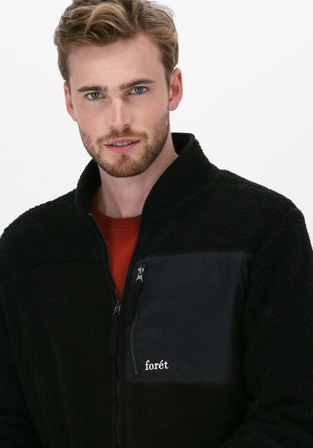 Schwarze FORÉT Strickjacke WOLF - large