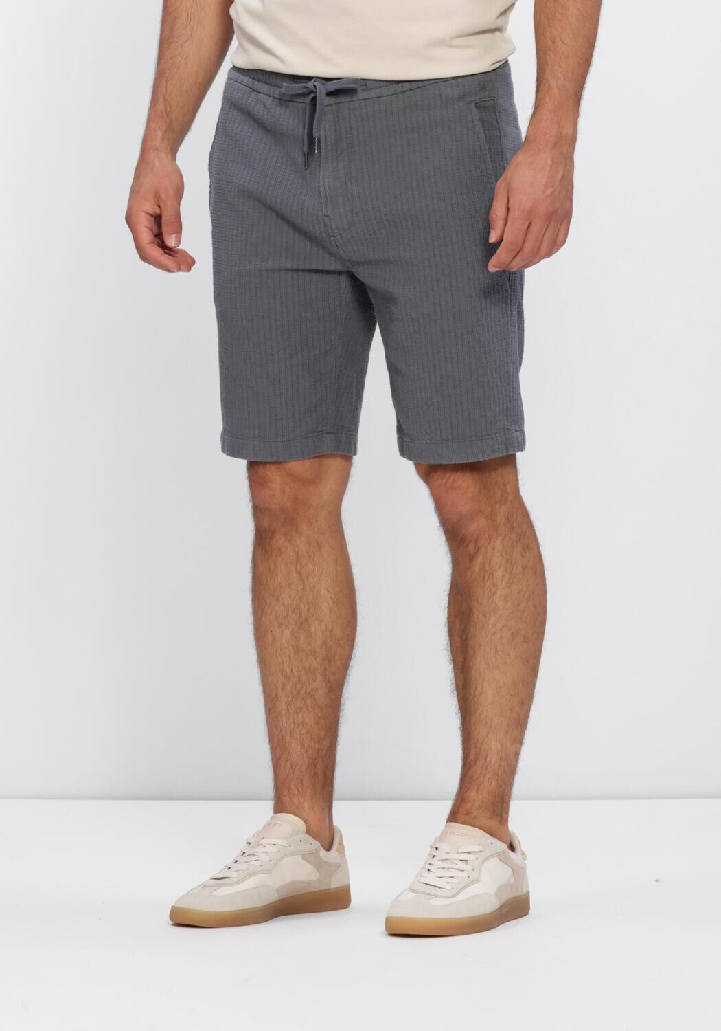 Dunkelgrau CAST IRON Kurze Hose CHINO SHORTS STRUCTURE - large
