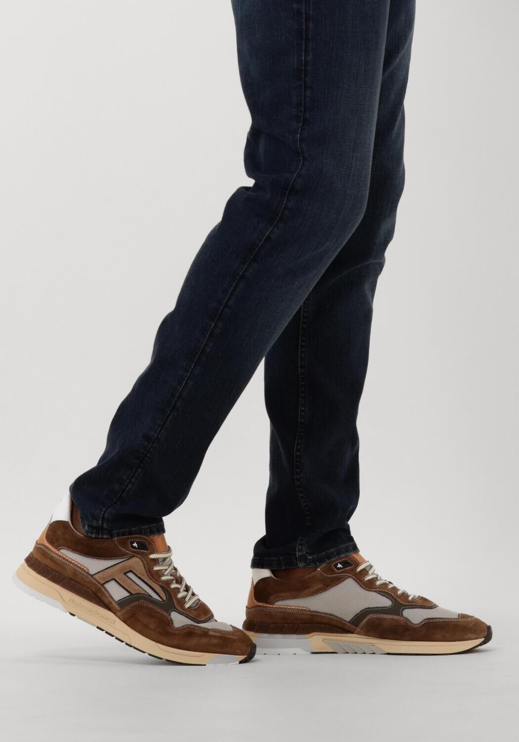 Cognacfarbene FLORIS VAN BOMMEL Sneaker Low SFM-10153 DE RUNNER - large