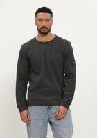 Schwarze CALVIN KLEIN T-shirt LS WAFFLE BADGE CREWNK TEE