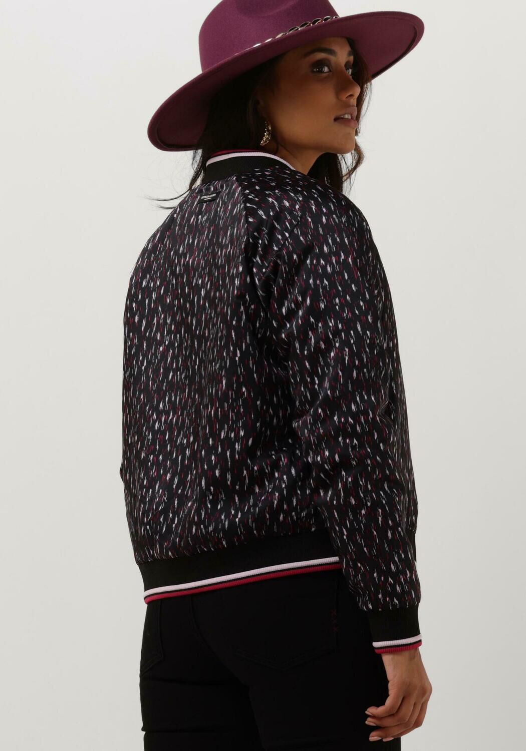 Schwarze SCOTCH SODA Jack PRINTED REVERSIBLE BOMBER JACKET WITH
