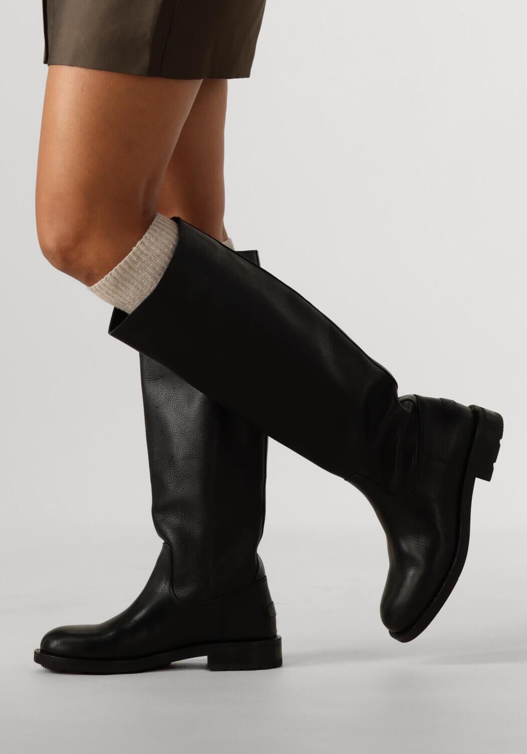 Schwarze SHABBIES Hohe Stiefel ALYD TUBA - large