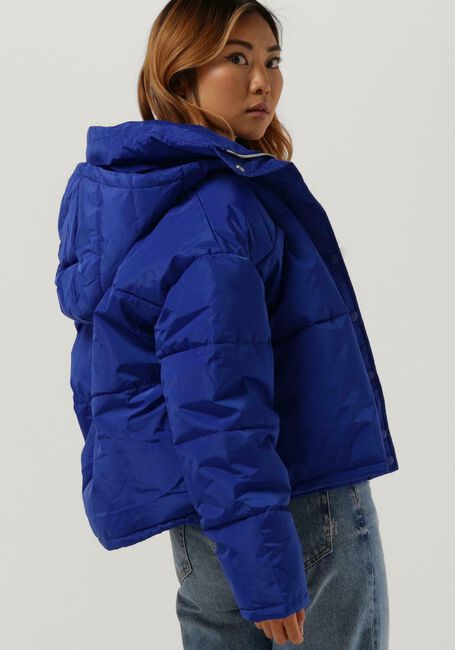 Blaue COLOURFUL REBEL Wattierte Jack RUYA CROPPED PUFFER JACKET - large