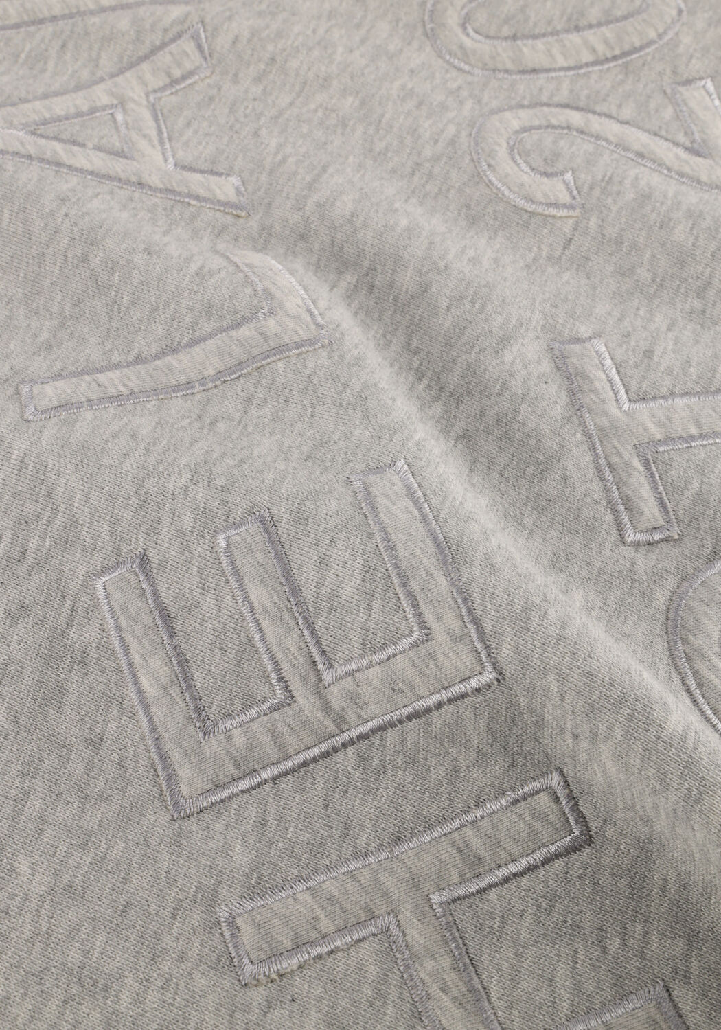 Graue ALIX THE LABEL Pullover LADIES KNITTED TEXT PATCHES SWEATER - large