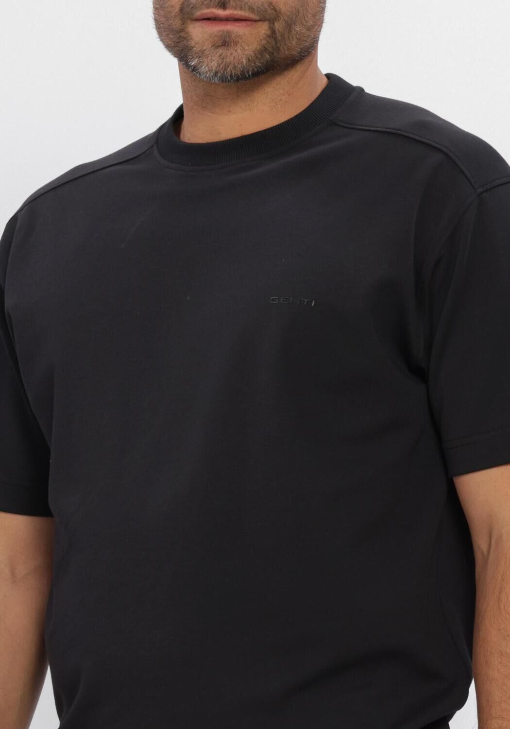 Schwarze GENTI Polo-Shirt T-SHIRT SS 1227 - large