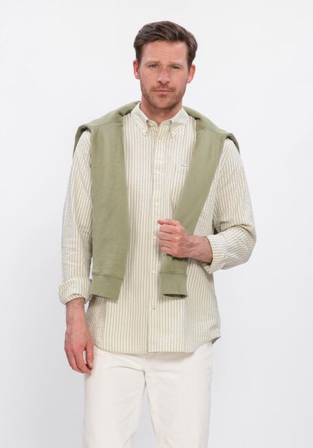 Gr&uuml;ne BARBOUR Casual-Oberhemd CRESSWELL SEERSUCKER - large