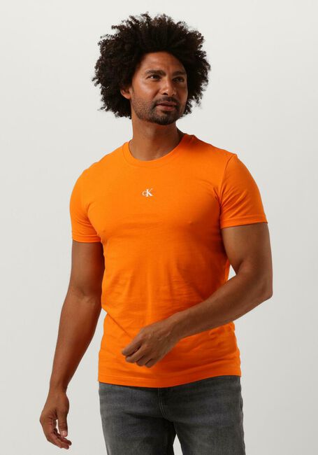 Orangene CALVIN KLEIN T-shirt MICRO MONOLGO TEE - large