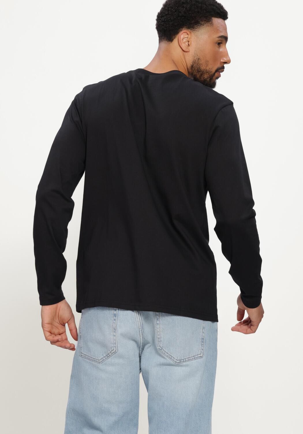 Schwarze LYLE & SCOTT T-shirt PLAIN L/S T-SHIRT - large