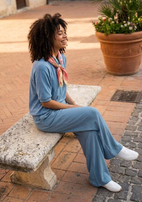 Hellblau BY-BAR Top NEVA SLUB TOP - large
