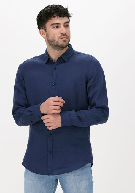 Dunkelblau SCOTCH & SODA Casual-Oberhemd REGULAR FIT GARMENT-DYED LINEN SHIRT - large