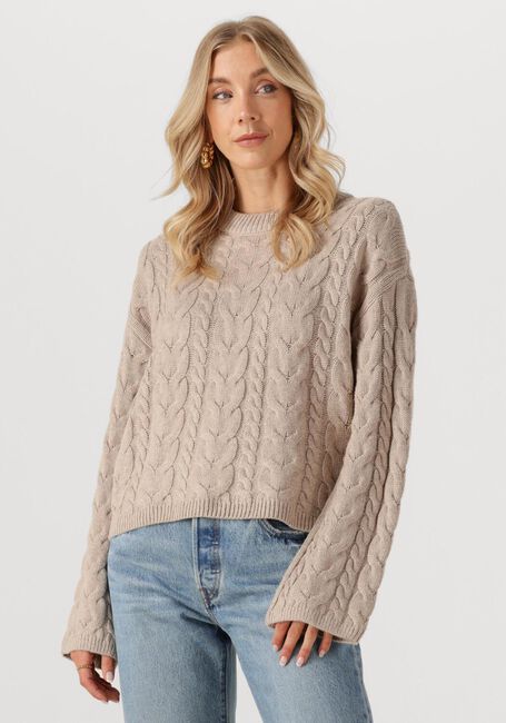 Beige ROUGE EDIT Pullover ROUDARLENE LS O-NECK KNIT - large