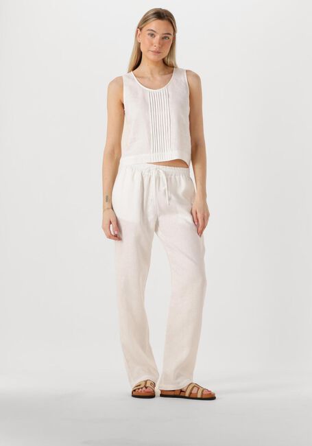 Weiße RESORT FINEST Top CROP TOP LINEN - large