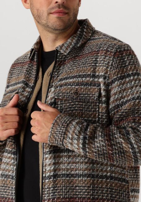 Beige ANERKJENDT Casual-Oberhemd AKHANKY MULTI COL. OVERSHIRT - large