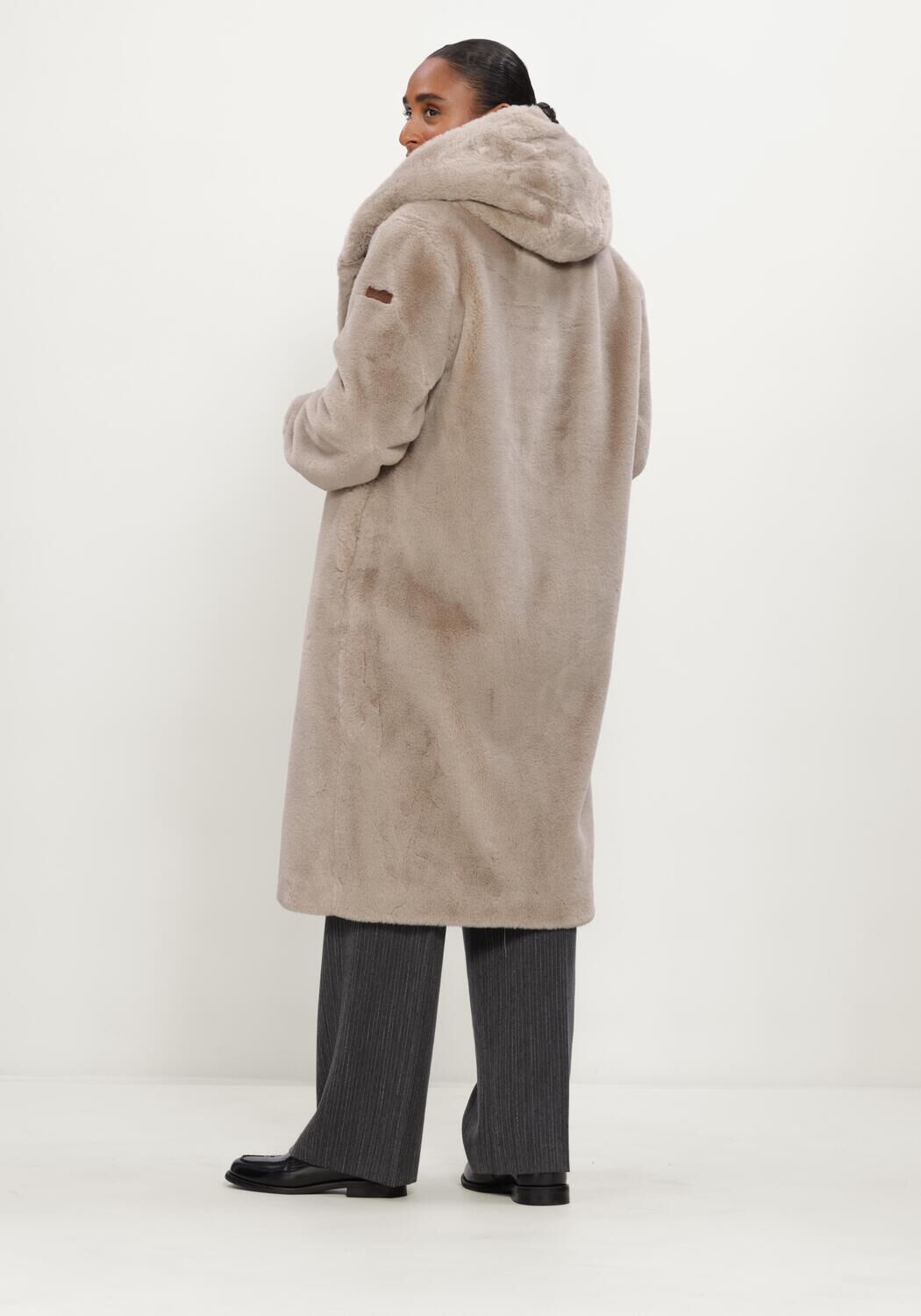 Beige MOSCOW Fake-Fur-Jack 08-08-NADJANA-4 - large