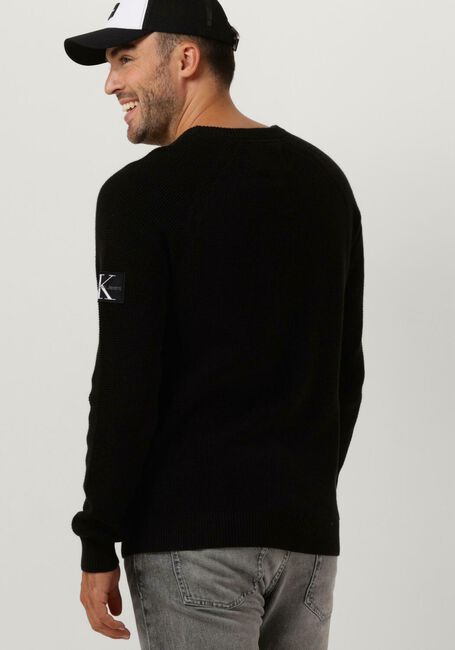 Schwarze CALVIN KLEIN Sweatshirt BADGE EASY SWEATER - large