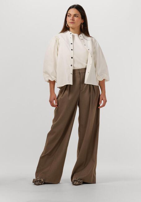 Ecru MINUS T-shirt LUPI KNIT T-SHIRT - large