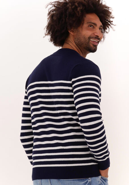 Blaue SCOTCH & SODA Pullover STRIPED CREWNECK PULLOVER - large