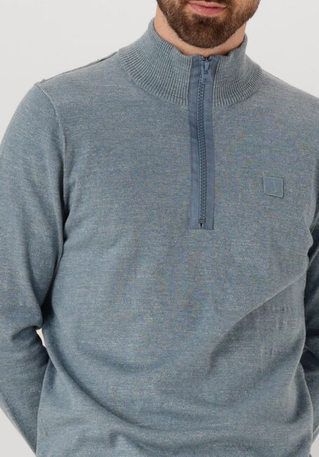Blaue BUTCHER OF BLUE Pullover LT CLIFDEN HALF ZIP - large