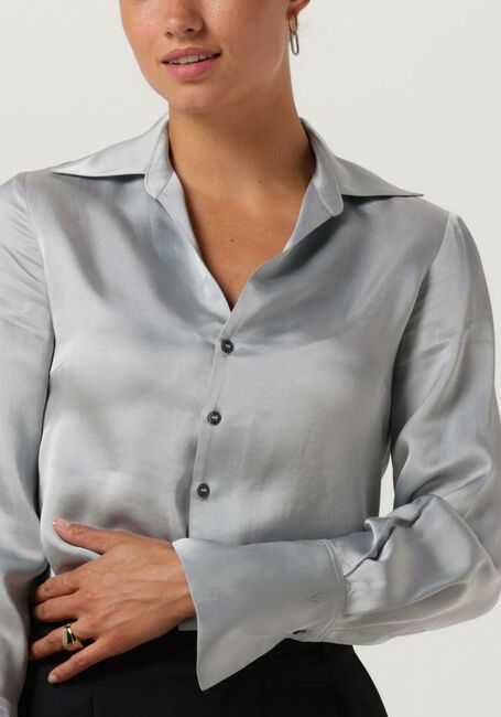 Graue VANILIA Blusen SATIN SHIRT - large