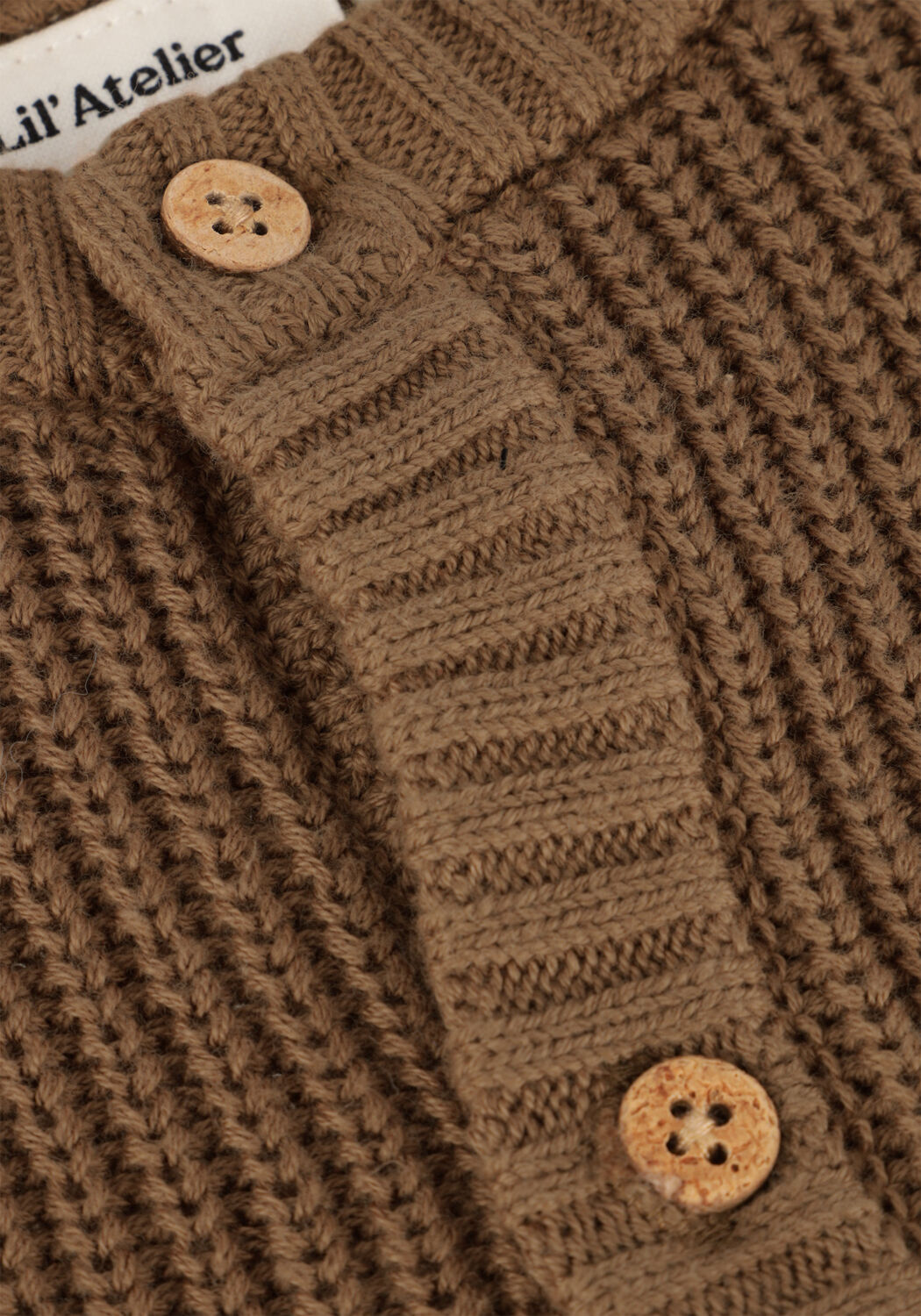 Braune LIL' ATELIER Strickjacke NBNEMLEN LS KNIT CARD LIL - large
