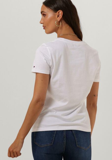 Weiße TOMMY HILFIGER T-shirt HERITAGE HILFIGER C-NK REG TEE - large