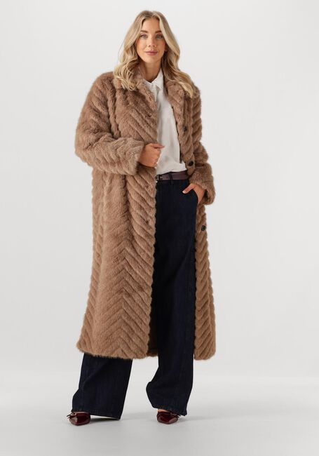 Camelfarbene STUDIO AR Fake-Fur-Jack SCARLET - large
