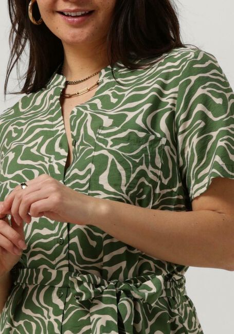 Grüne OBJECT Minikleid OBJSELINE S/S SHIRT DRESS - large