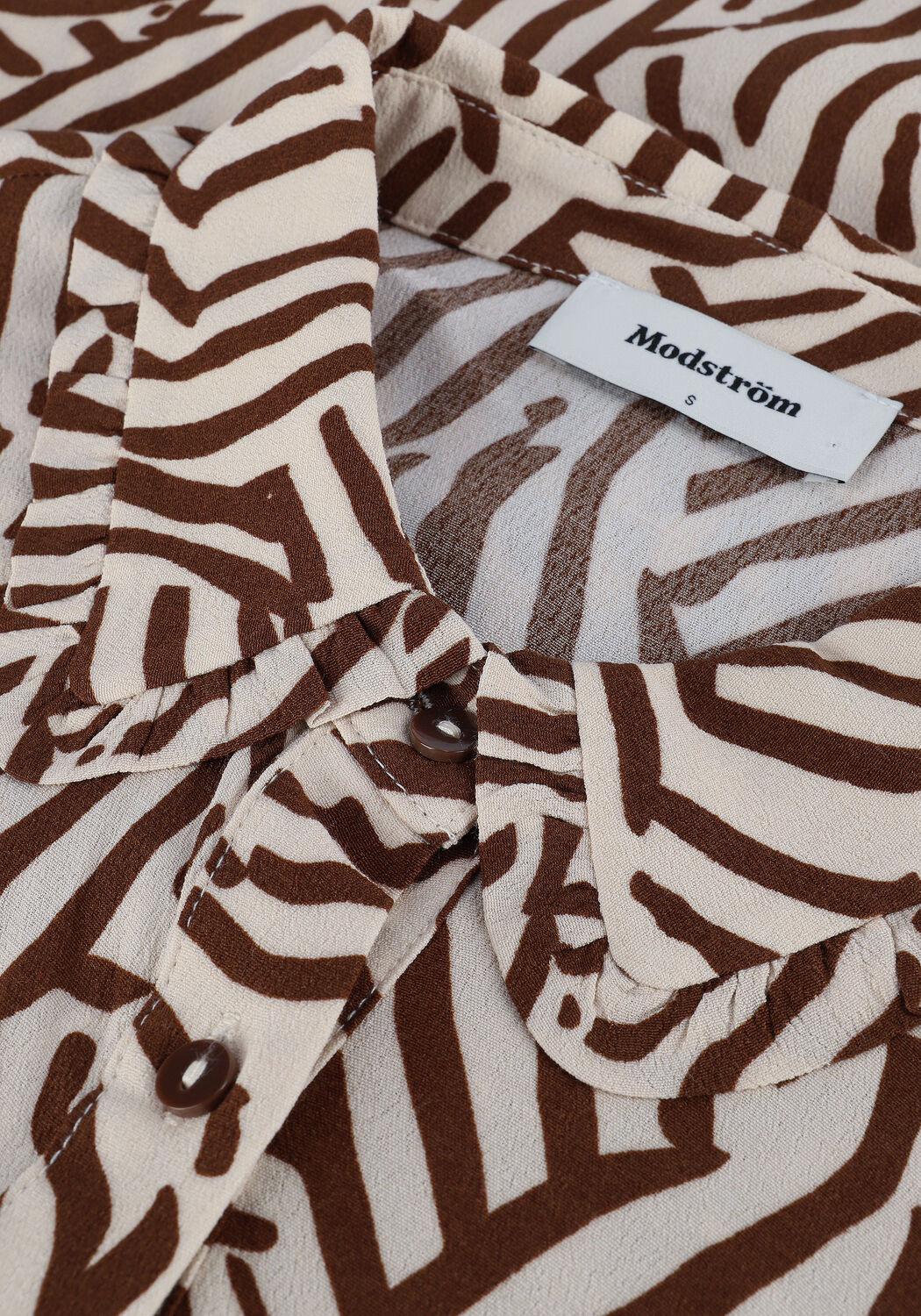 Beige MODSTR&Ouml;M Blusen NATION PRINT SHIRT - large