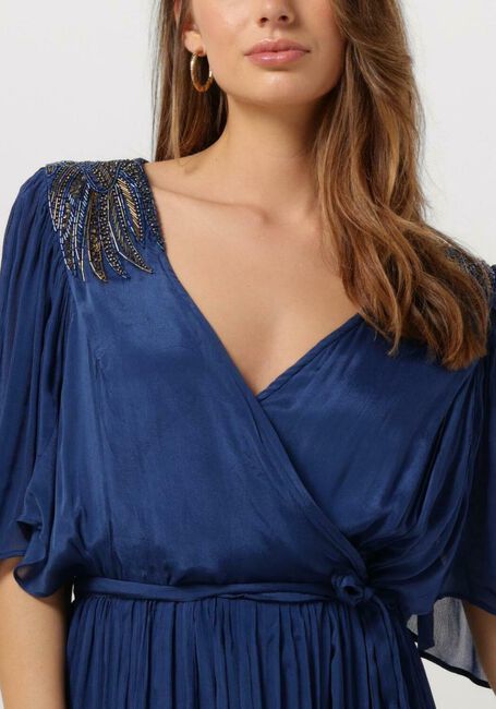 Blaue LOUIZON Maxikleid ASTRAL - large