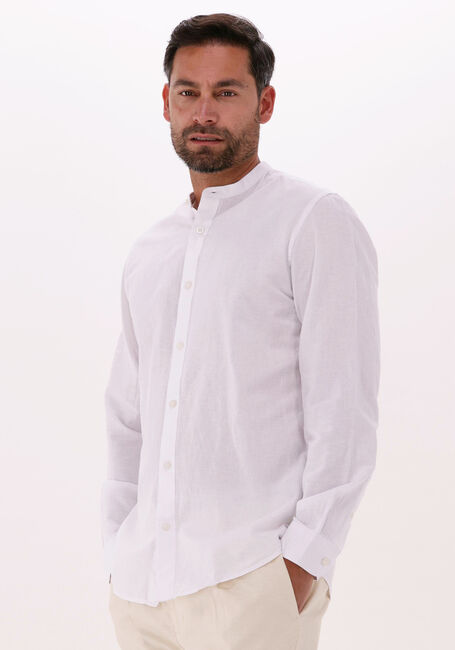 Weiße SELECTED HOMME Casual-Oberhemd SLHSLINEW-LINEN SHIRT LS CHINA W - large