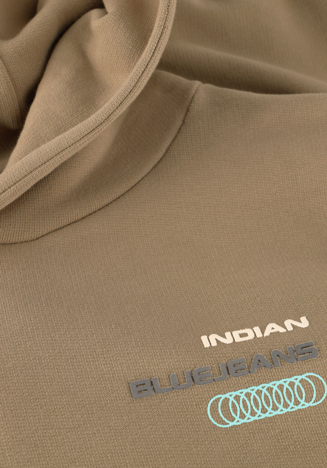 Braune INDIAN BLUE JEANS Sweatshirt HOODIE BACKPRINT - large